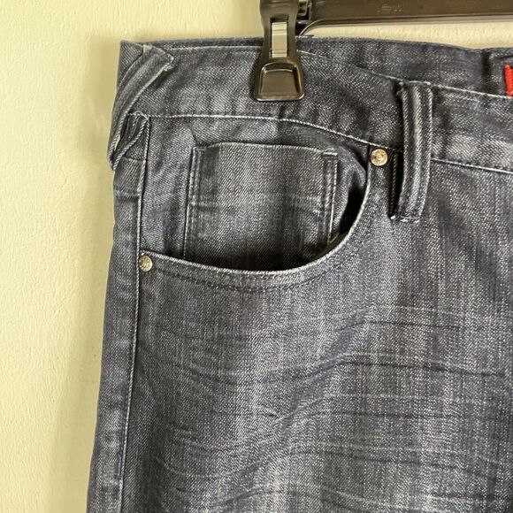 Guess Jeans Men’s 36x32 Medium Rise Tapered Slim Halsted Fit Dark Wash Preppy - Picture 7 of 15